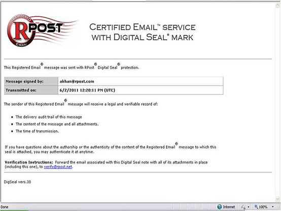 Certified Email Browser