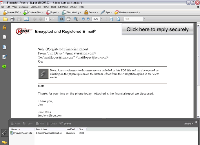 reply securely